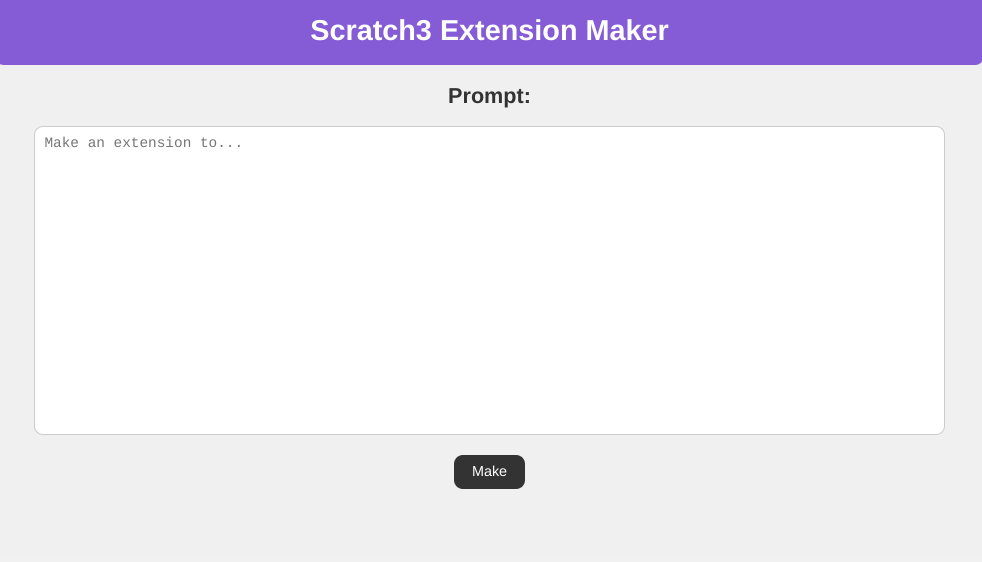 Scratch3 Extension Maker